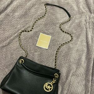 Michael Kors black leather purse
